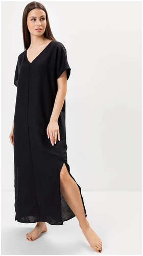 Платье женское домашнее макси черное Mark Formelle / 103175443 - вид 2