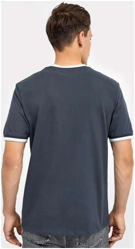 Хлопковая футболка графитового цвета из полотна пике Mark Formelle / 103168623 - вид 2
