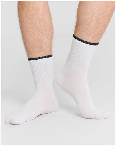 Носки мужские белые рисунком в виде всадника на лошади Mark Formelle / 103239419 - вид 2