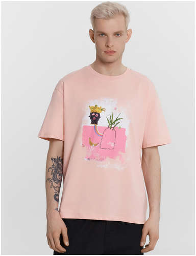 Футболка мужская розовая с принтом Mark Formelle / 103231278 - вид 2