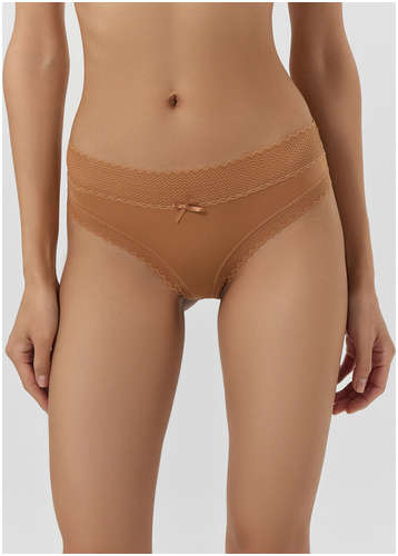 Трусы слипы женские бежевые с кружевом Mark Formelle / 103227903 - вид 2