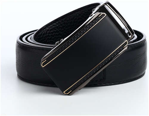 Ремень мужской, ширина 3,6 см, пряжка автомат, цвет черный / 103206456 - вид 2