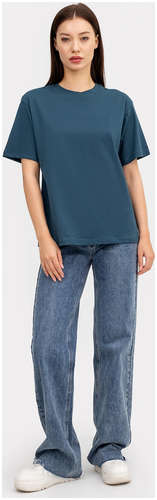 Футболка женская в бирюзовом оттенке Mark Formelle / 103166083 - вид 2