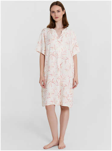 Туника домашняя женская кремовая с принтом Mark Formelle 103238919