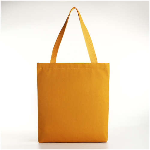 Сумка-шопер на молнии, из текстиля, цвет желтый / 103176503 - вид 2