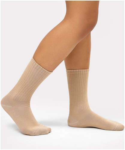 Высокие женские носки в коричневом цвете Mark Formelle / 103169548