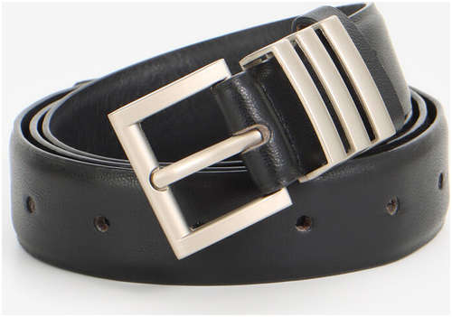 Ремень женский, ширина 2.8 см, пряжка металл, черный / 103241501 - вид 2