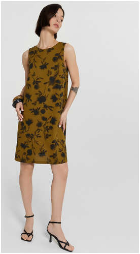 Платье женское хаки с цветочным принтом Mark Formelle 103235275