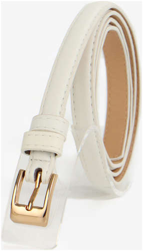 Ремень женский, ширина 1.3 см, пряжка металл, белый 103241532