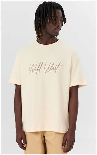 Футболка мужская бежевая с вышивкой Mark Formelle 103242648