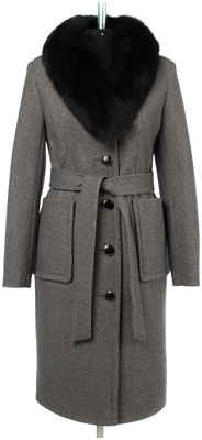 Пальто женское утепленное (пояс) EL PODIO / 103106020 - вид 2