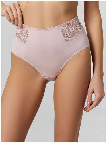 Трусы макси женские розовые с кружевом и высокой посадкой Mark Formelle / 103225922 - вид 2