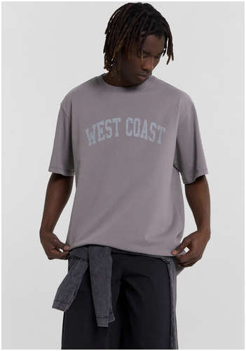 Футболка мужская серая с надписью Mark Formelle 103230519