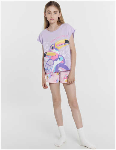 Комплект для девочек (футболка, шорты) Mark Formelle / 103197156 - вид 2