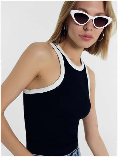 Топ женский в черном цвете Mark Formelle / 103192722 - вид 2