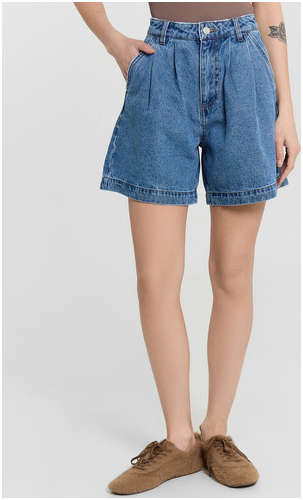 Шорты женские джинсовые синие Mark Formelle / 103240981 - вид 2