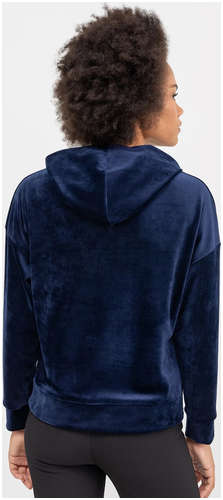 Велюровое худи свободного силуэта в темно-синем цвете Mark Formelle / 103168028 - вид 2