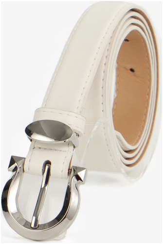 Ремень женский, ширина 2.3 см, пряжка металл, белый 103241547