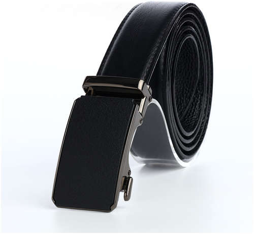 Ремень мужской, ширина 3,6 см, пряжка автомат, цвет черный 103206464