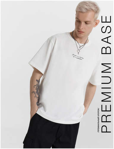 Футболка мужская белая с надписью Mark Formelle 103231277