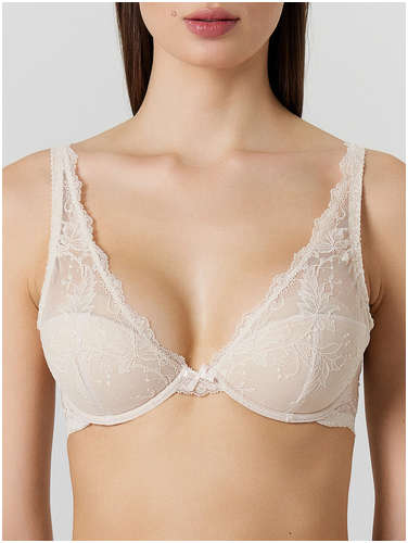 Бюстгальтер женский кружевной кремовый Mark Formelle 103233964