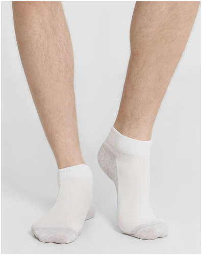 Носки мужские белые с меланжевым следом Mark Formelle / 103236404 - вид 2