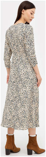 Платье женское бежевое с цветочным принтом Mark Formelle / 103176669 - вид 2