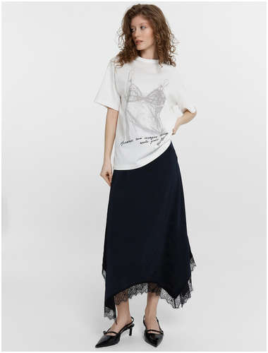 Футболка женская белая с принтом Mark Formelle 103234447