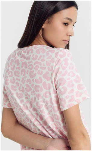 Сорочка ночная женская пыльно-розовая с принтом Mark Formelle / 103187498 - вид 2