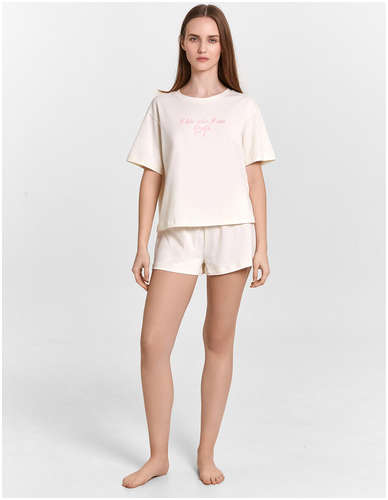 Комплект домашний женский кремовый с надписью Mark Formelle / 103230254 - вид 2