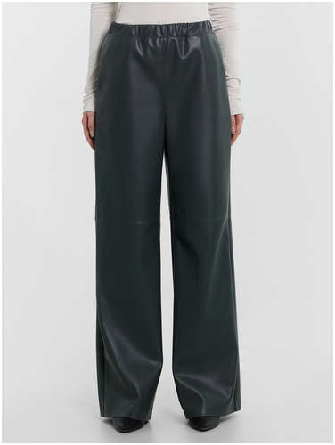 Кожаные брюки зеленые Mark Formelle / 103222823 - вид 2