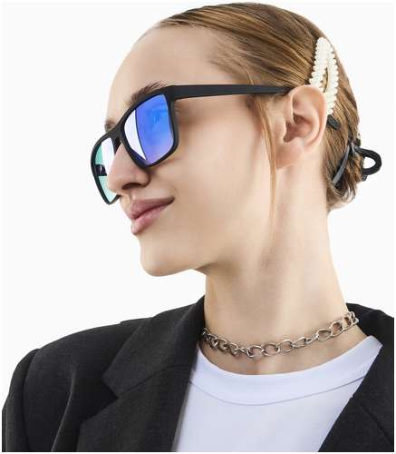 Очки солнцезащитные onesun, uv 400, ширина 14.7 см, дужка 14.5 см, линза 5.2×4.1 см / 103236981 - вид 2