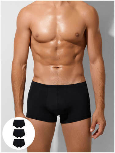 Трусы боксеры мужские черные в наборе, 3 шт Mark Formelle 103242214