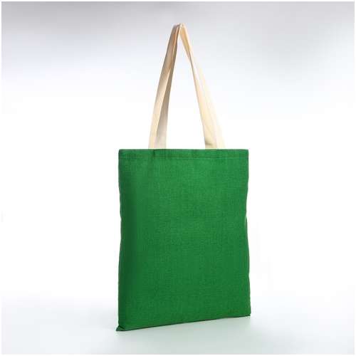 Сумка-шопер без застежки, из текстиля, цвет зеленый / 103165212
