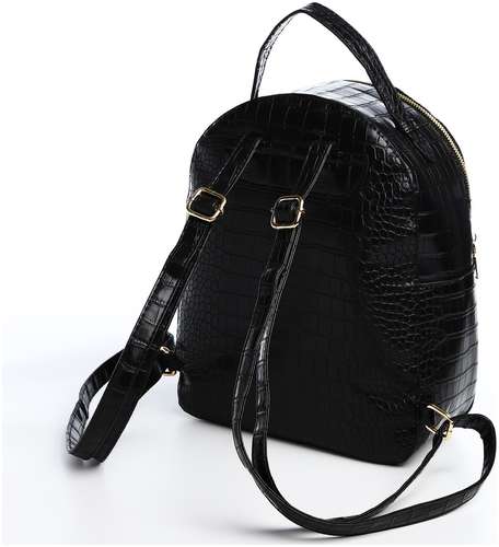 Рюкзак женский из искусственной кожи на молнии, 1 карман, цвет черный / 103152883 - вид 2