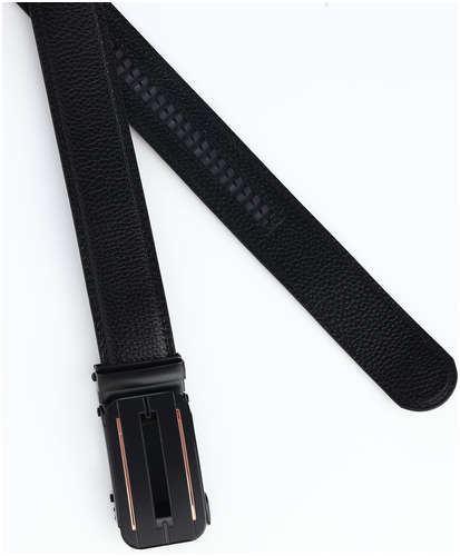 Ремень мужской, ширина 3,5 см, пряжка автомат, цвет черный / 103202610 - вид 2