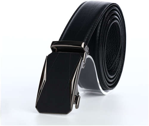 Ремень мужской, ширина 3,6 см, пряжка автомат, цвет черный 103206406
