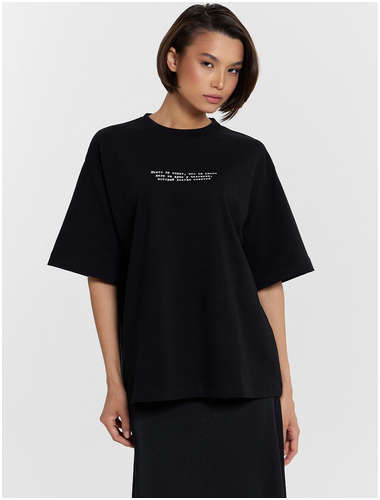 Футболка mark formelle x ольга бузова черная с надписью / 103233409 - вид 2