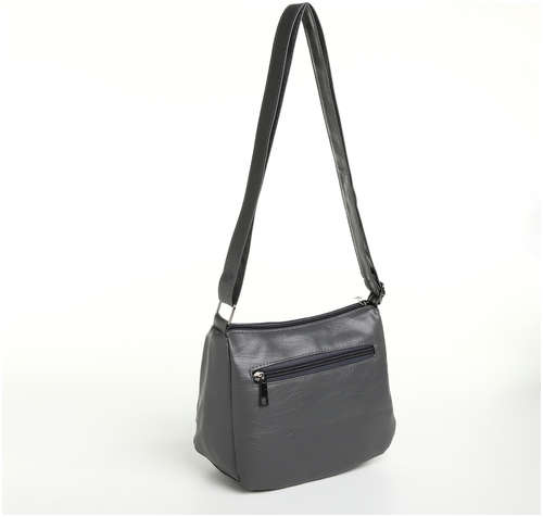 Сумка женская на молнии, цвет серый / 103198428 - вид 2