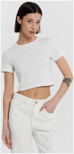 Футболка женская укороченная белая Mark Formelle / 103230685 - вид 2