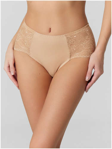 Трусы макси женские бежевые с кружевом Mark Formelle / 103218550 - вид 2