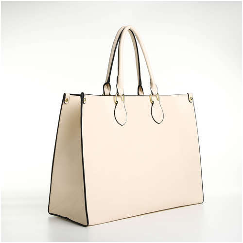 Сумка женская на молнии, цвет молочный / 103205991 - вид 2