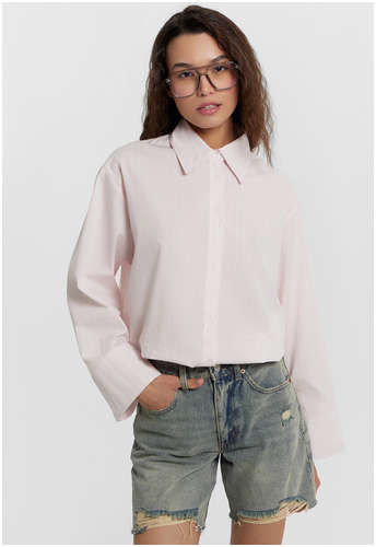 Рубашка женская розовая в полоску Mark Formelle 103236025