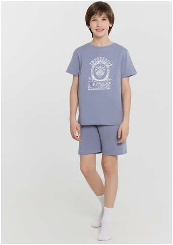 Комплект домашний для мальчиков сиреневый с принтом Mark Formelle / 103240631 - вид 2