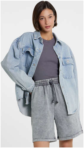 Шорты женские серые с обработкой эйсид Mark Formelle 103230620