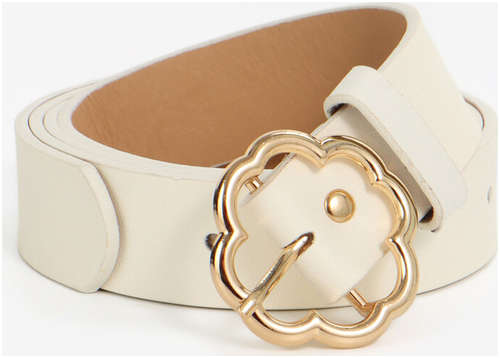 Ремень женский, ширина 2.8 см, пряжка металл, белый / 103241541 - вид 2