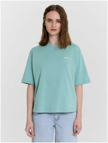 Футболка женская голубая с принтом Mark Formelle / 103239580 - вид 2