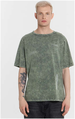 Футболка мужская зеленая с обработкой эйсид Mark Formelle 103240003