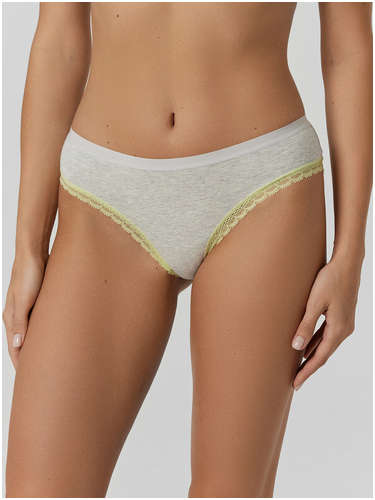 Трусы слипы женские серые с кружевом Mark Formelle / 103239146 - вид 2