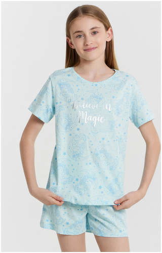Комплект домашний для девочек голубой с единорогами Mark Formelle 103236449